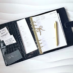 SET | A5 Croco Binder mit Kalendereinlagen | viele Farben