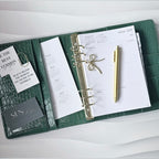 SET | A5 Croco Binder mit Kalendereinlagen | viele Farben