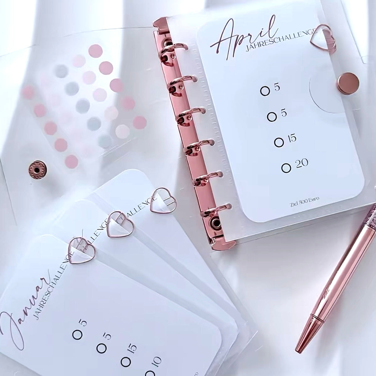 Set | A7 Transparent rosegold | mit 500 Euro Spar Challenge