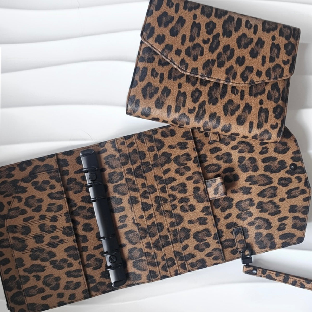 A6 Pocket Leopard | braun schwarz | schwarze Ringe