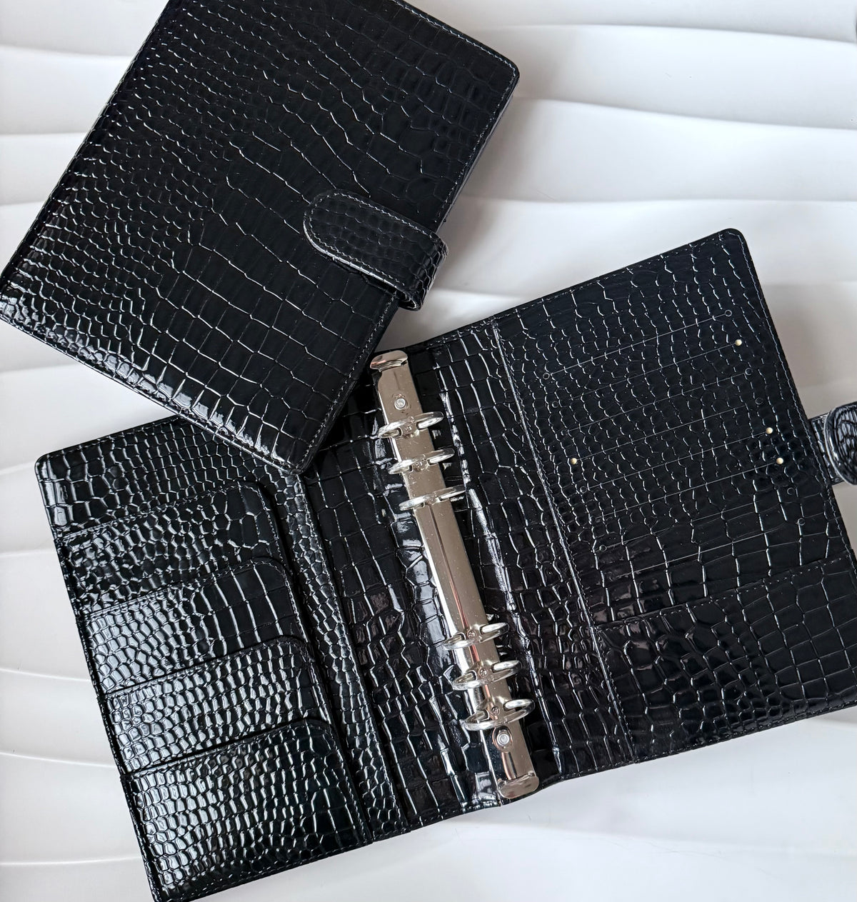 A5 Croco | schwarz silber
