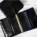 A5 Croco | schwarz gold
