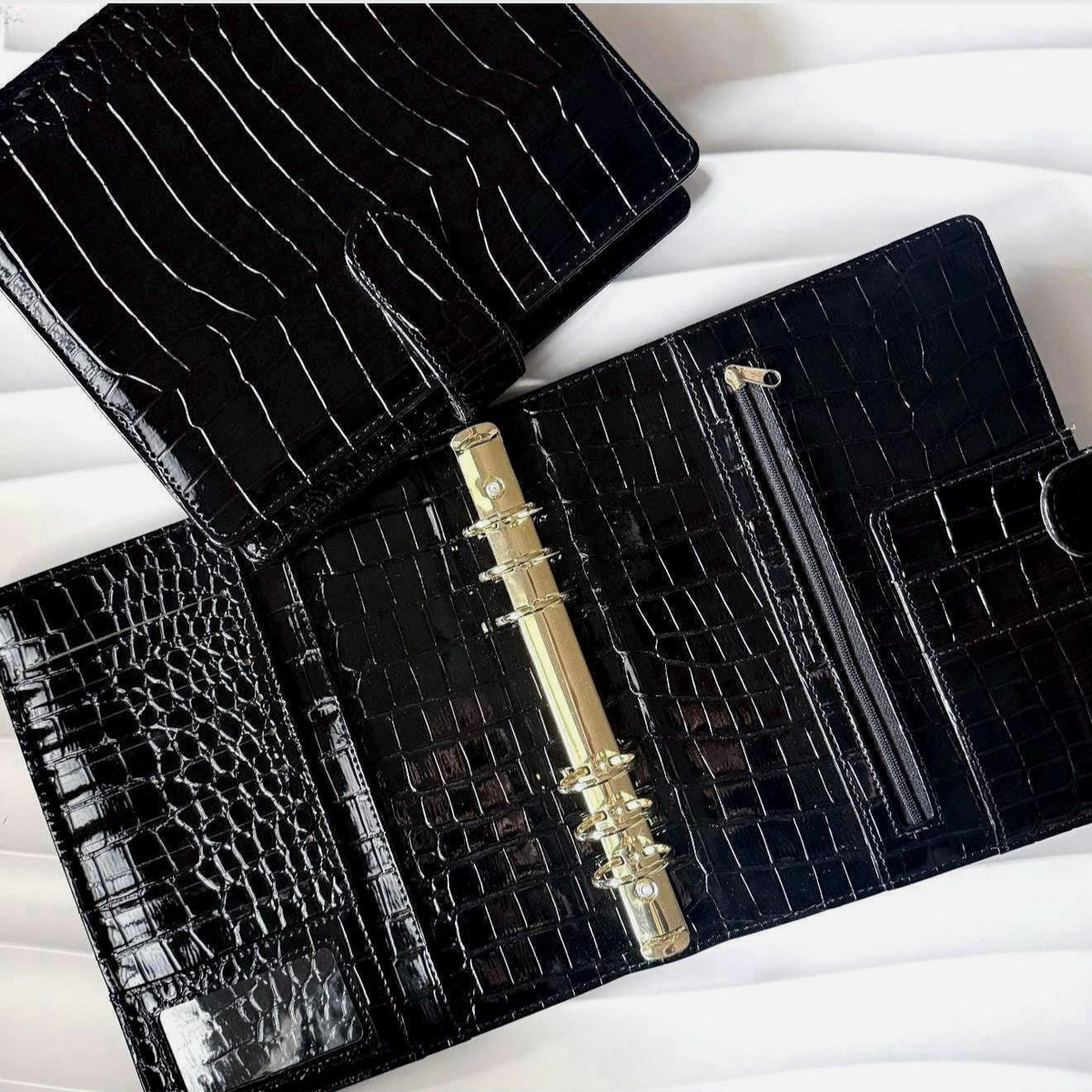 A5 Croco | schwarz gold