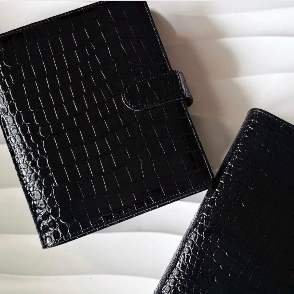 A5 Croco | schwarz gold