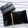 A6 Croco Pocket | schwarz