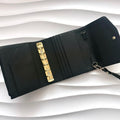 A7 Pocket | schwarz gold | Saffiano Leder
