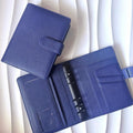 A6 | Marineblau | schwarze Ringe | Saffiano Leder