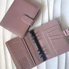 SET | A6 Saffiano Binder mit Kalender Einlagen | Notiz Planer | viele Farben | goldene Ringe | schwarze Ringe