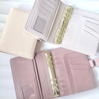 A6 | Kiesel Leder | viele Farben | goldene Ringe