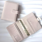 A6 | Kiesel Leder | viele Farben | goldene Ringe