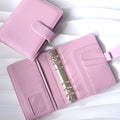 A6 | Kiesel Leder | viele Farben | goldene Ringe