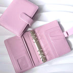 A6 | Kiesel Leder | viele Farben | goldene Ringe