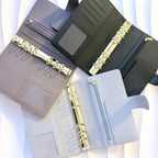 A6 | schmal | Kieselleder | viele Farben | goldene Ringe