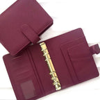 A6 | viele Farben | Saffiano Leder | goldene Ringe
