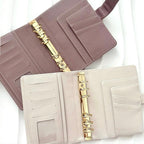 A6 | viele Farben | Saffiano Leder | goldene Ringe