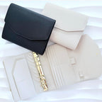 A6 Pocket | goldene Ringe | Saffiano Leder