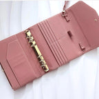 A6 Pocket | goldene Ringe | Saffiano Leder