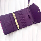 A6 Pocket | goldene Ringe | Saffiano Leder