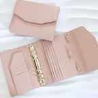 A6 Pocket | goldene Ringe | Saffiano Leder