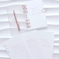 SET | A6 Acryl mit 500 Euro Spar Challenges | rose goldene Ringe