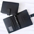 SET | A6 Saffiano Binder mit Kalender Einlagen | Notiz Planer | viele Farben | goldene Ringe | schwarze Ringe