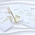SET | A6 Acryl mit 1000 Euro Spar Challenges | goldene Ringe