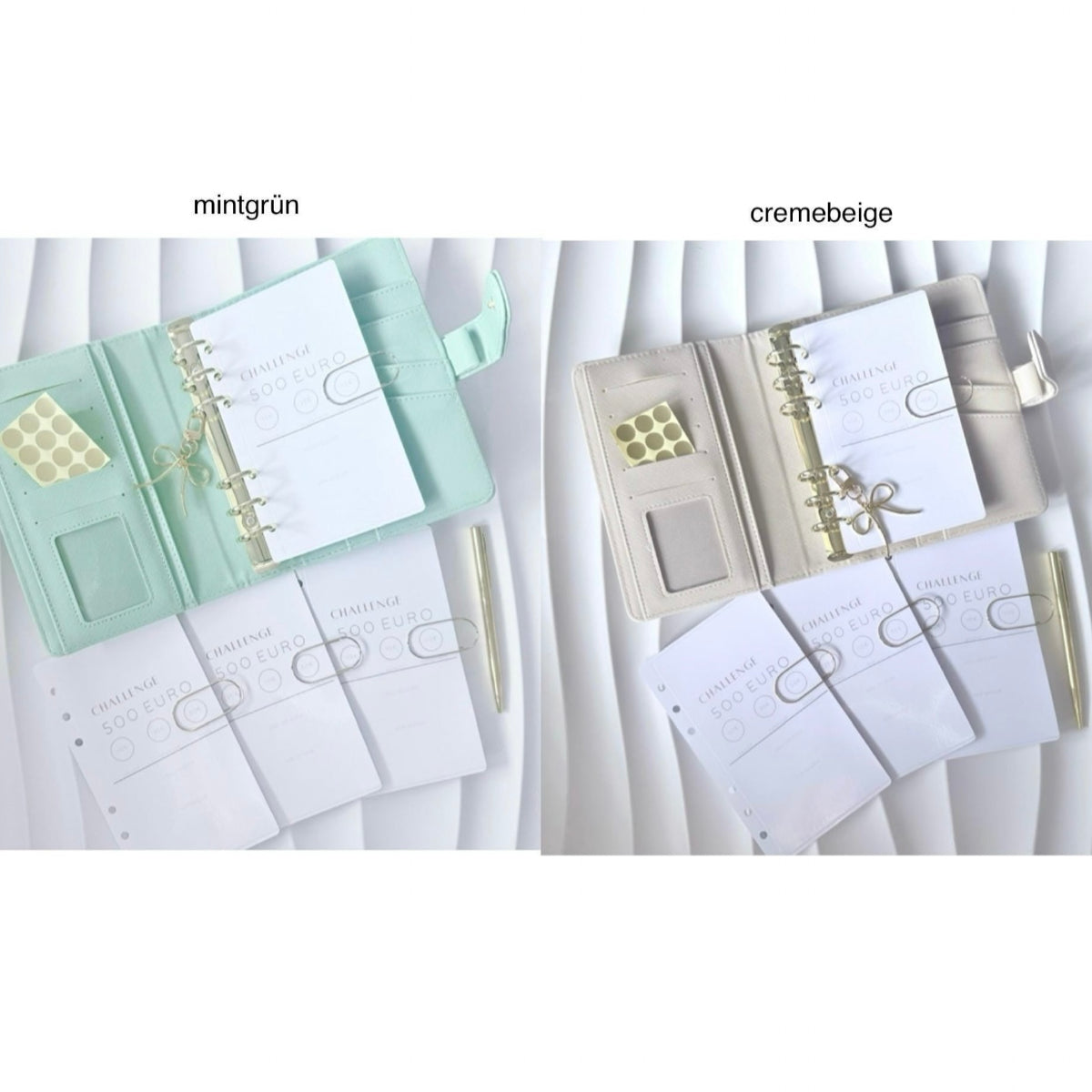 SET A6 | mit 500 Euro Spar Challenge | Saffiano Leder | goldene Ringe | schwarze Ringe