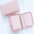 A6 Zip Binder | Saffiano Leder | mit Reißverschluss | goldene Ringe
