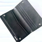 Cash Stuffing Wallet | schwarz Portemonnaie | Saffiano Leder