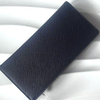 Cash Stuffing Wallet | schwarz Portemonnaie | Saffiano Leder