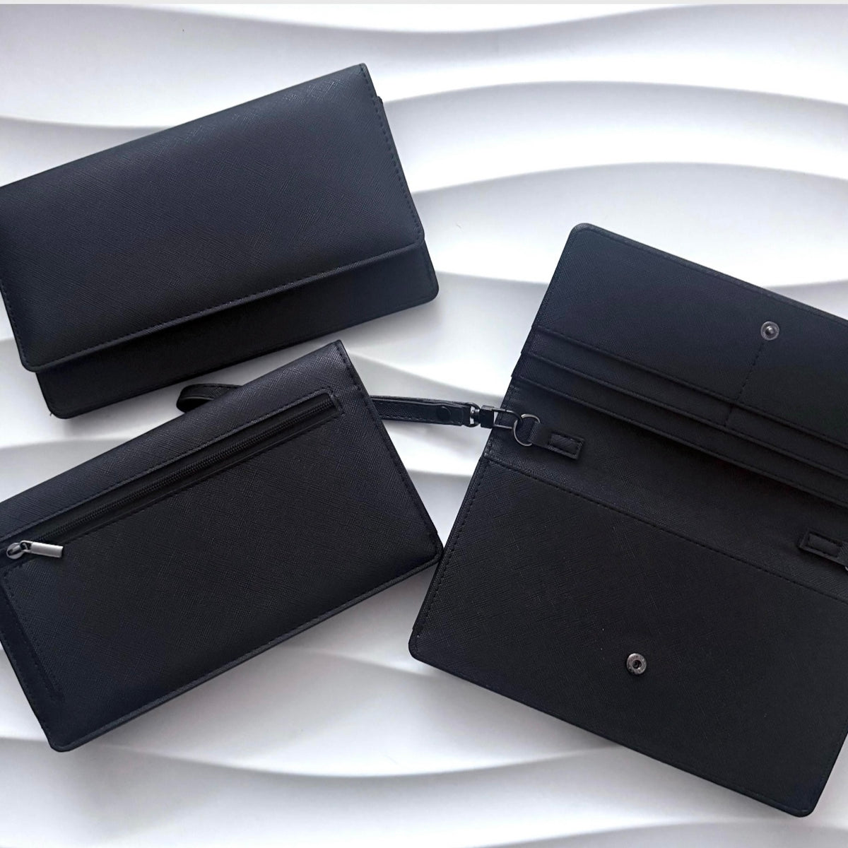 Wallet Portemonnaie Brieftasche | viele Farben | Saffiano Leder