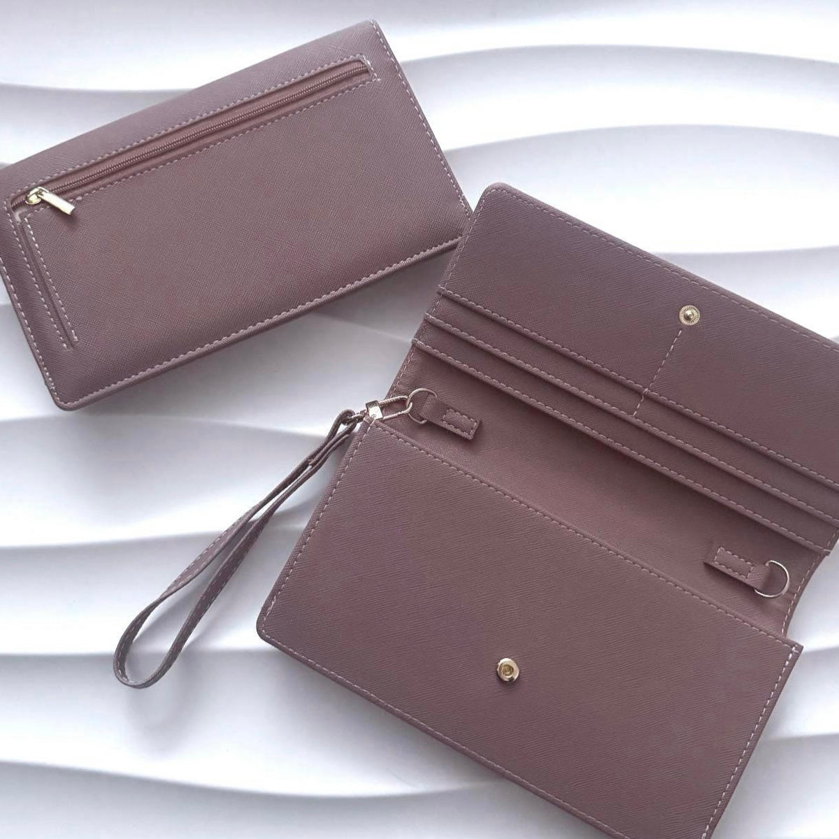 Wallet Portemonnaie Brieftasche | viele Farben | Saffiano Leder