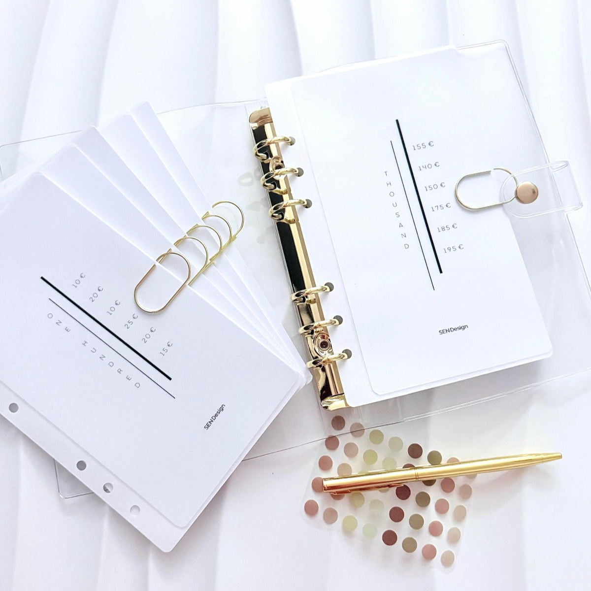 Set | A6 Transparent gold | mit 2500 Euro Spar Challenge
