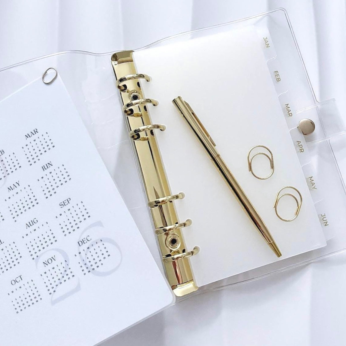 Set | A6 Transparent gold | Register Monate