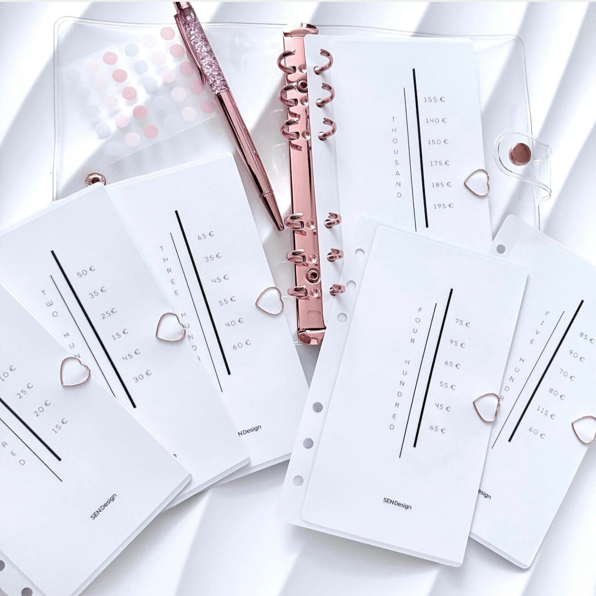 Set | A6 Transparent rosegold | mit 2500 Euro Spar Challenge