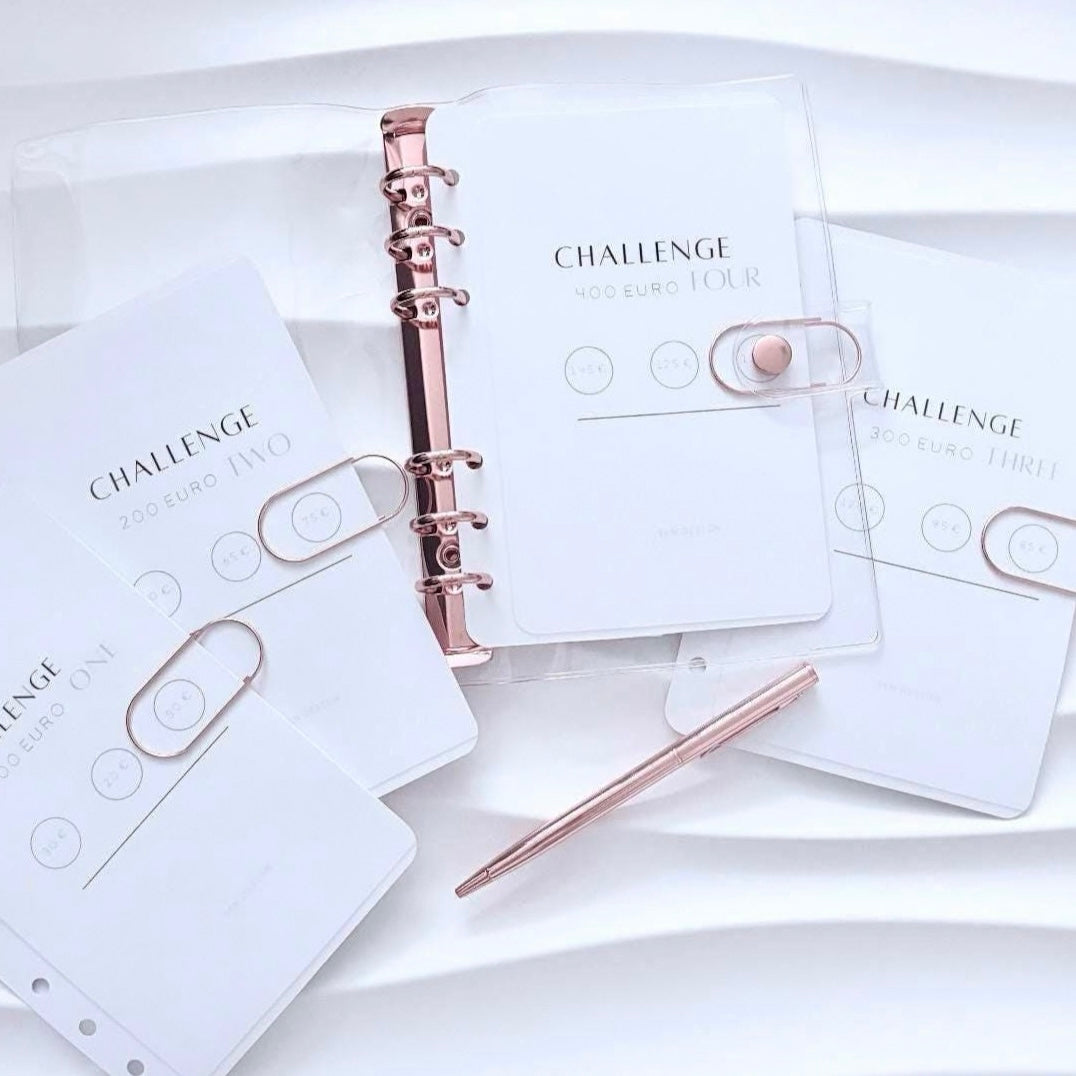 SET | A6 Transparent Rosegold | mit 1000 Euro Spar Challenge