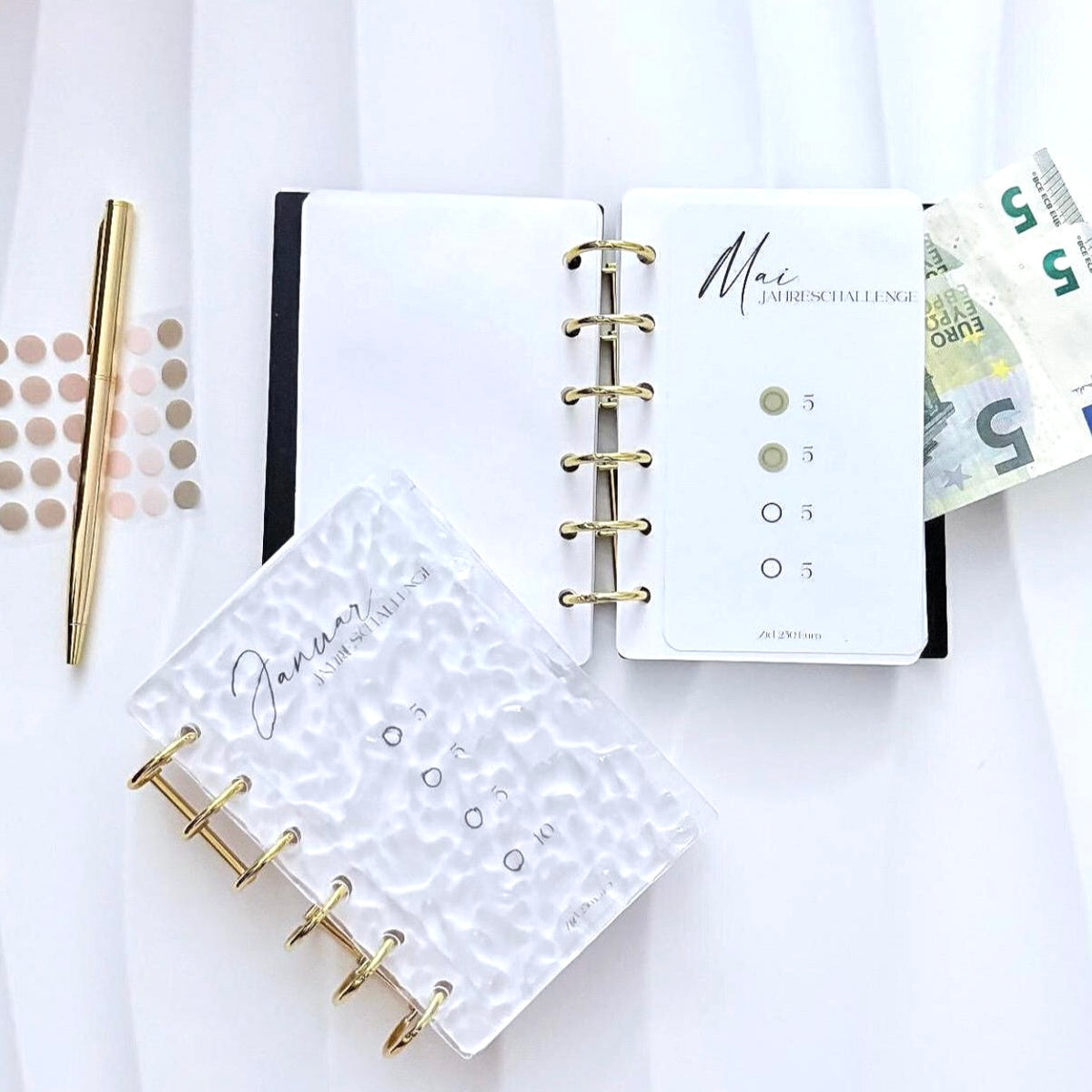 SET | A7 Acryl Ringbuch mit 500 Euro Spar Challenges