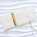A7 Croco Pocket creme gold